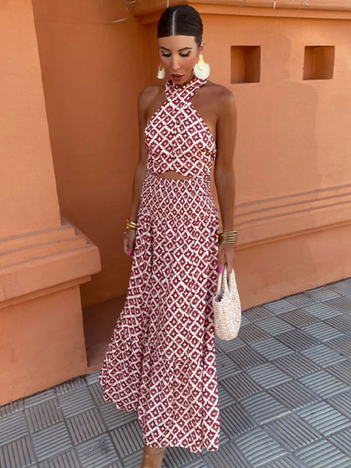 Marcella | Abito Midi Donna Chic con Spalle Scoperte