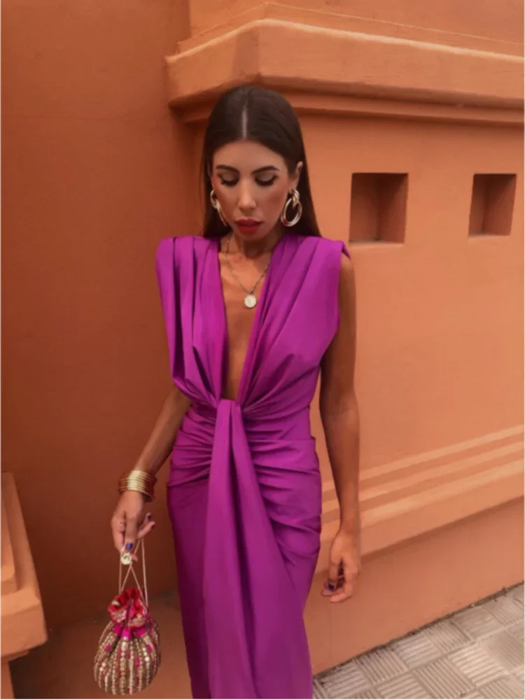 Augusta | Abito Lungo Donna Plissettato