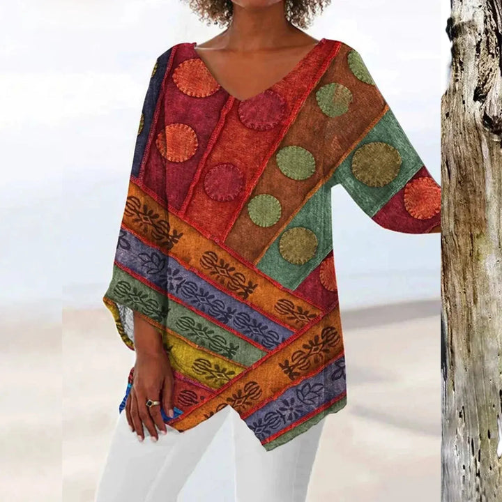 SABRINA | BLUSA VINTAGE CON SCOLLATURA A V