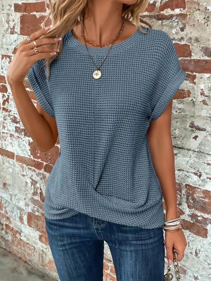 Nina | Elegante blusa con scollo rotondo