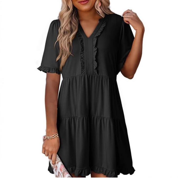 Roberta | Abito Mini Casual con Scollo a V