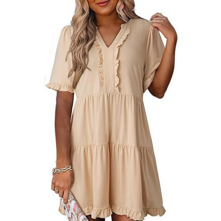 Roberta | Abito Mini Casual con Scollo a V