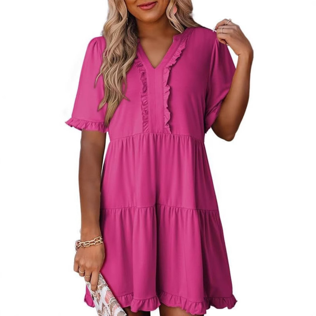 Roberta | Abito Mini Casual con Scollo a V