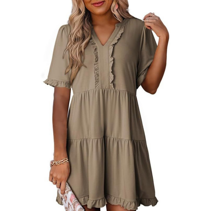 Roberta | Abito Mini Casual con Scollo a V