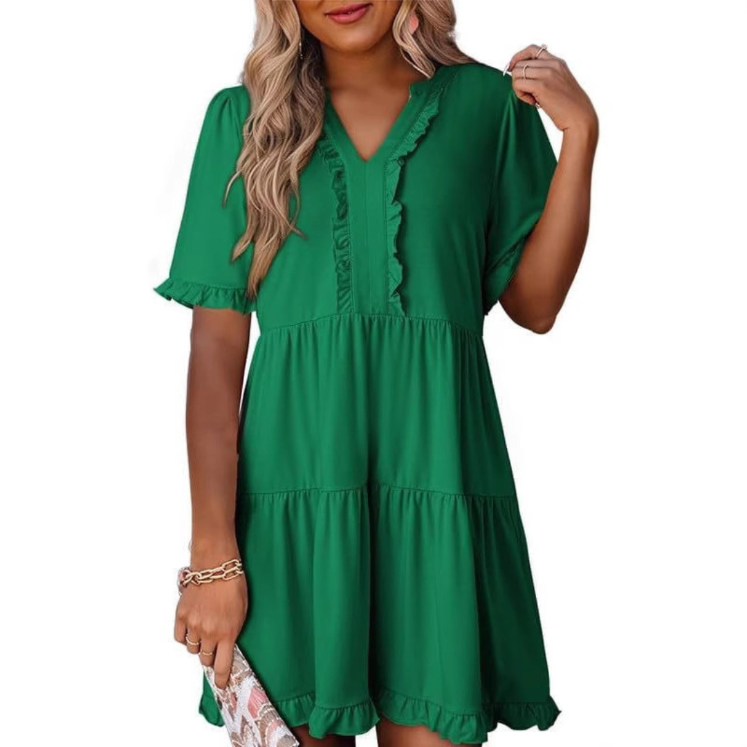 Roberta | Abito Mini Casual con Scollo a V