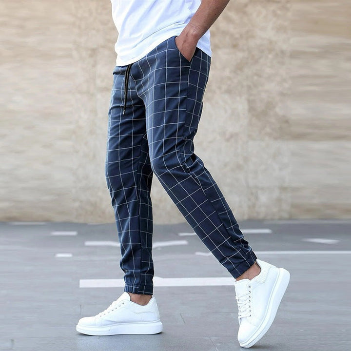 COLOMBO | PANTALONI JOGGER A QUADRI DA UOMO