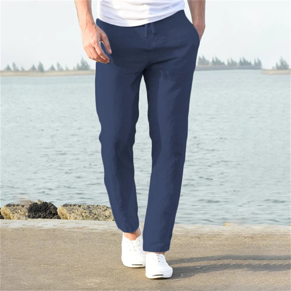 Albino | Pantaloni estivi leggeri da uomo in lino
