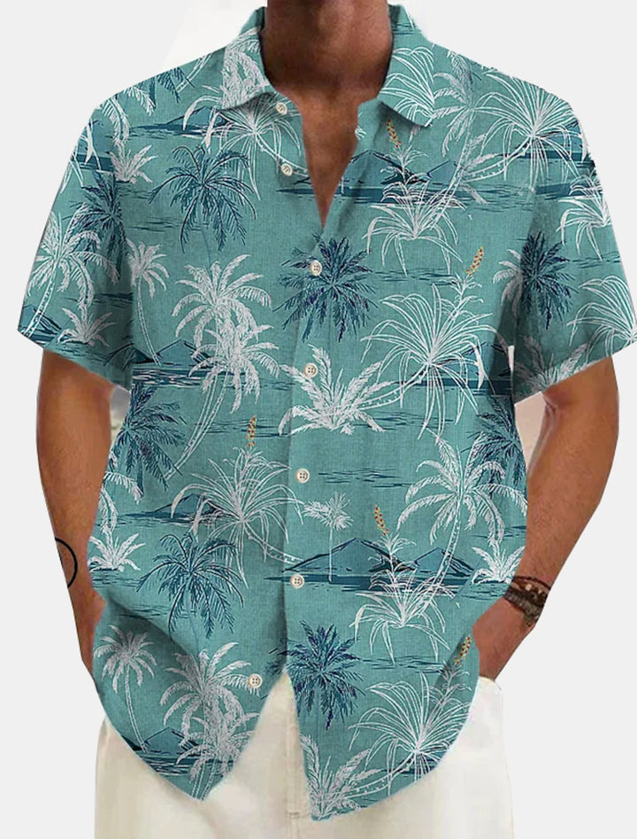 Cosimo | Camicia da spiaggia hawaiana in lino