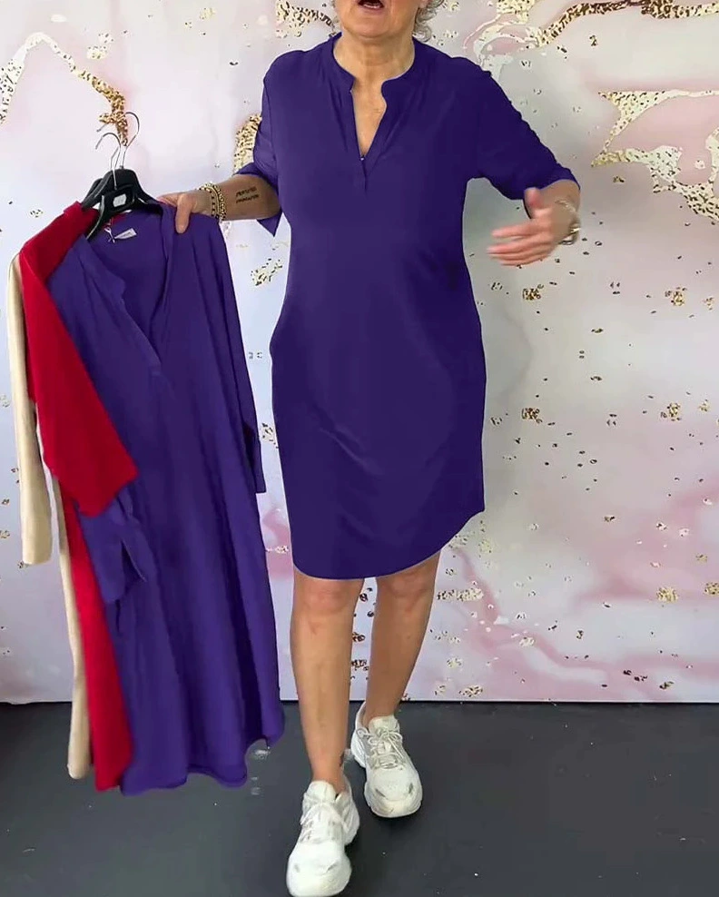LUCIA | ABITO ELEGANTE CON SCOLLO A V FEMMINILE