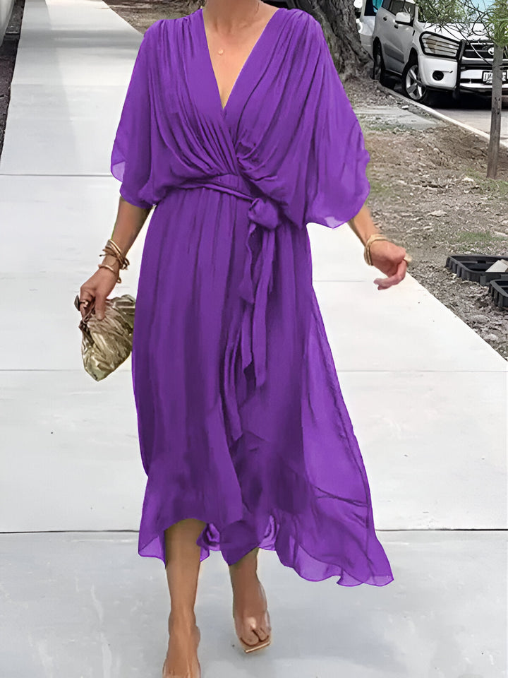 Antonia | Abito in Chiffon con scollo a V
