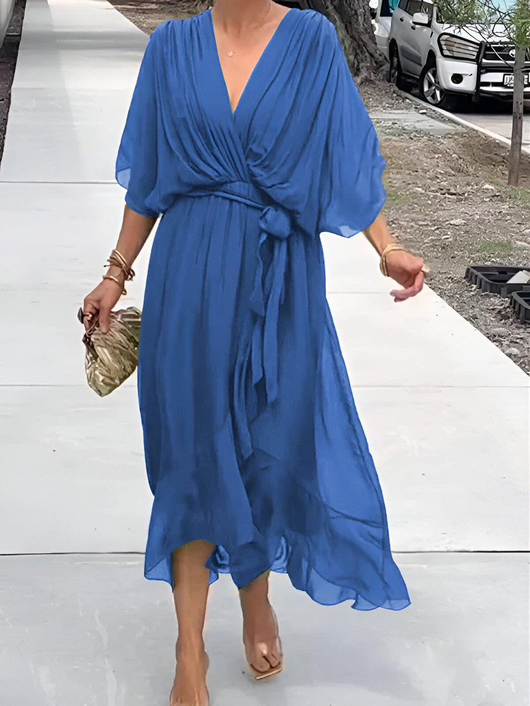 Antonia | Abito in Chiffon con scollo a V