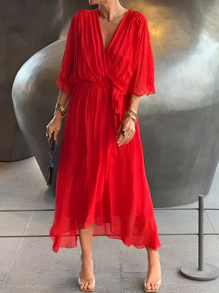 Antonia | Abito in Chiffon con scollo a V