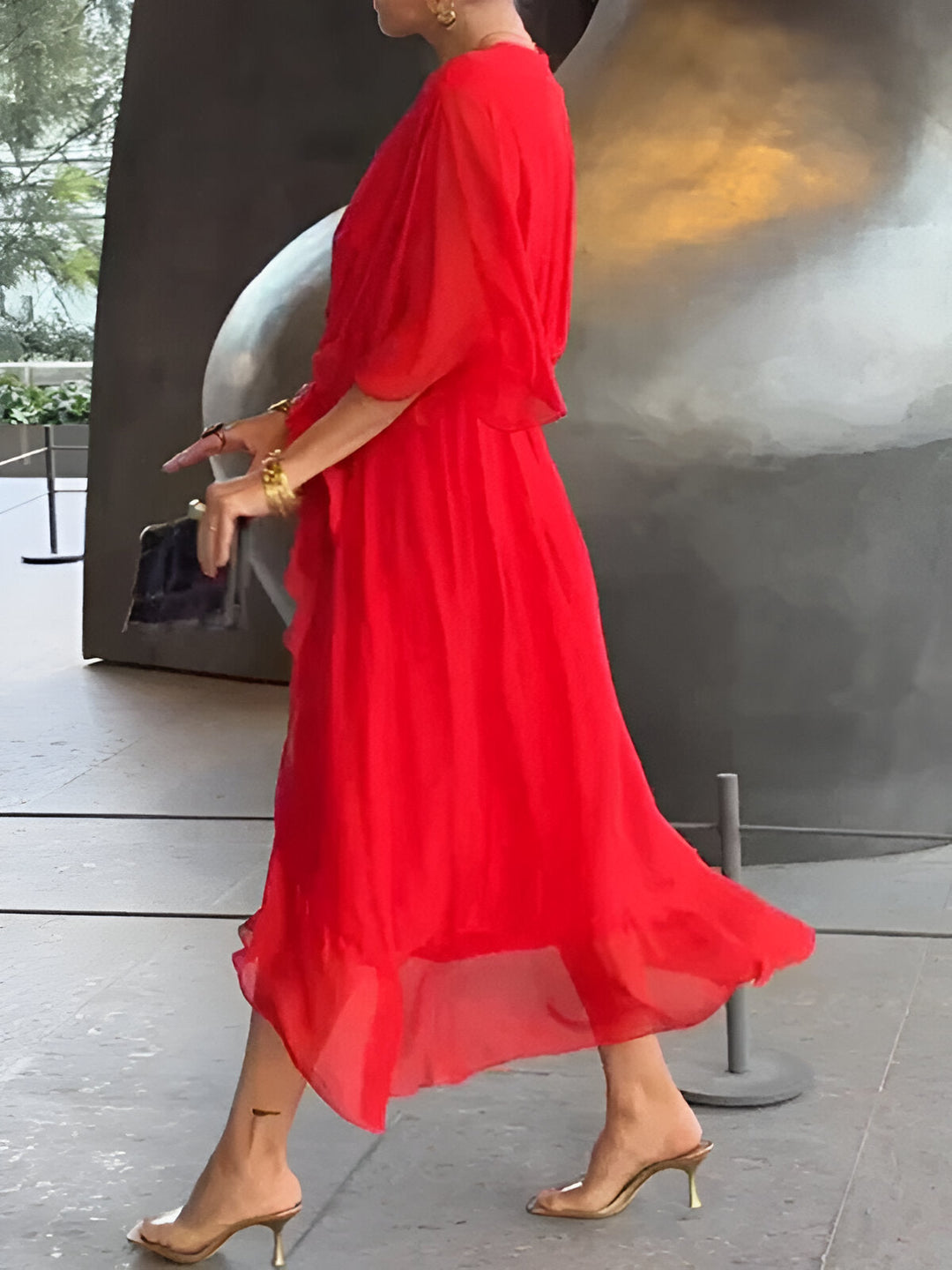 Antonia | Abito in Chiffon con scollo a V