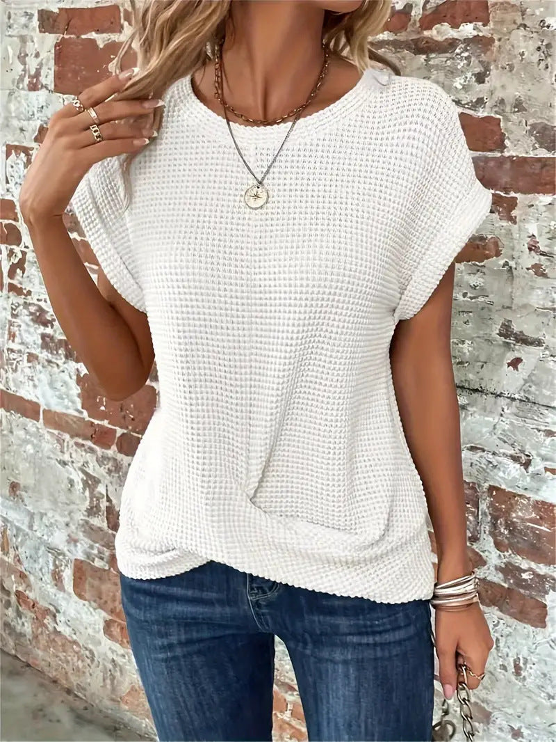 Nina | Elegante blusa con scollo rotondo
