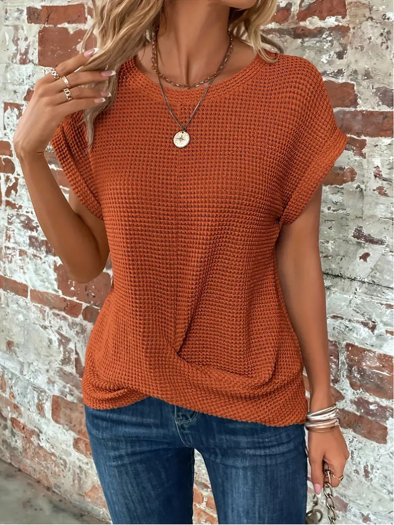 Nina | Elegante blusa con scollo rotondo
