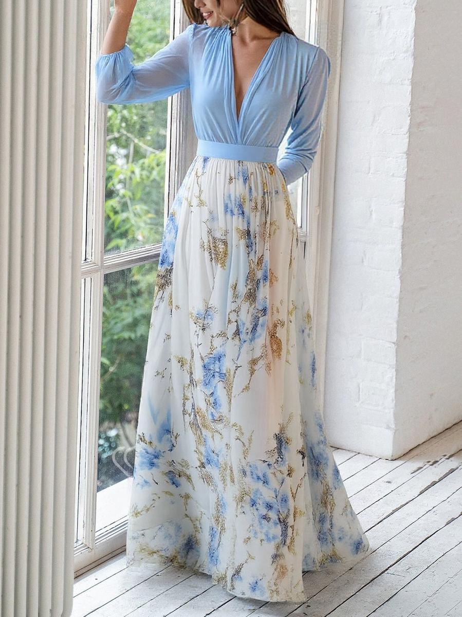TESSA | ABITO LUNGO CON DESIGN FLOREALE