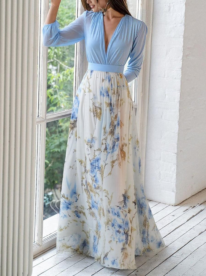 TESSA | ABITO LUNGO CON DESIGN FLOREALE