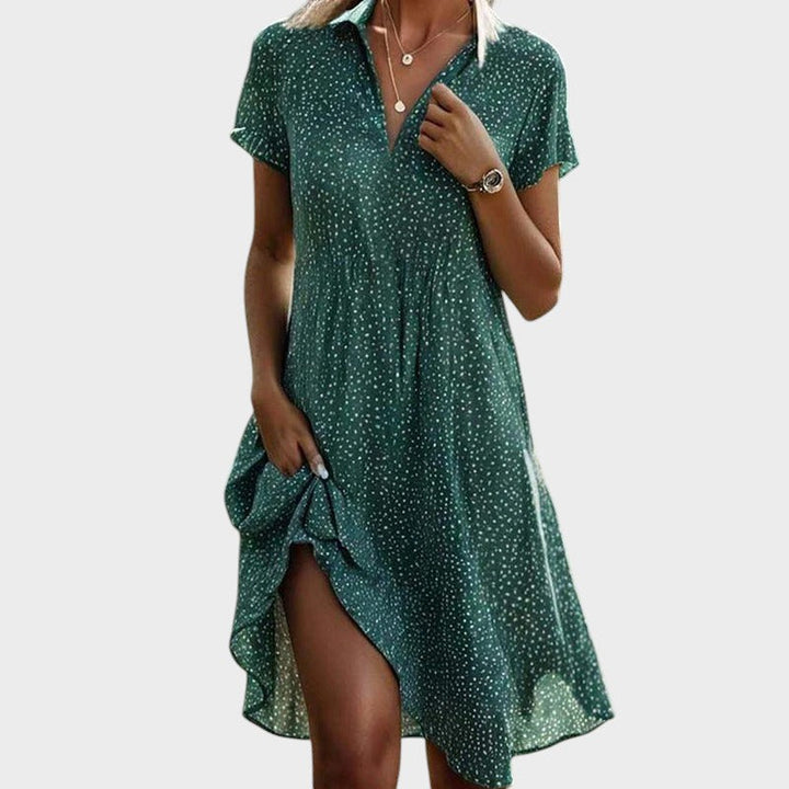AMBRA | ABITO A POIS IN TESSUTO PREMIUM LEGGERO