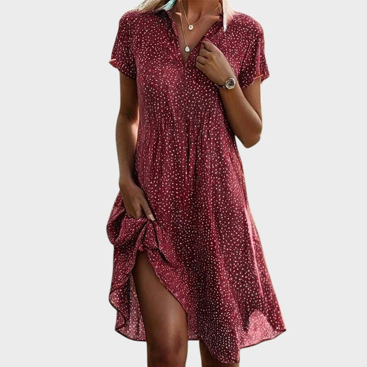 AMBRA | ABITO A POIS IN TESSUTO PREMIUM LEGGERO